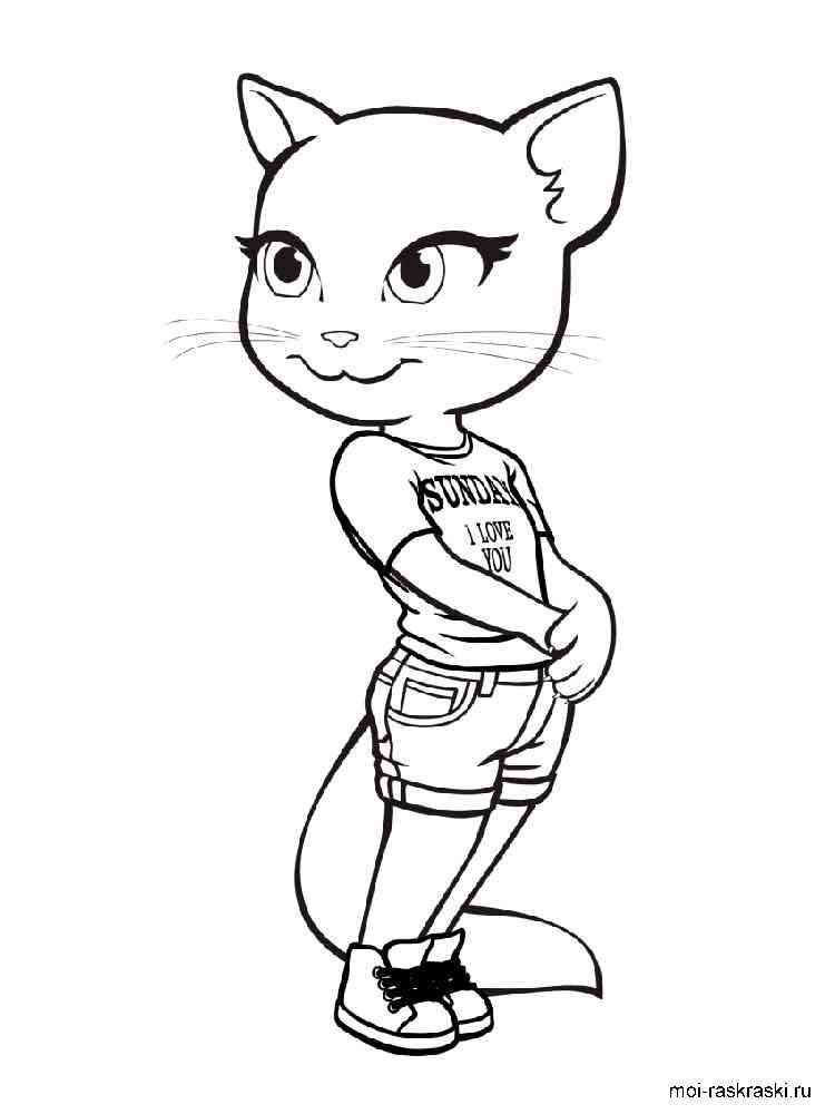talking tom cat coloring pages - photo #16