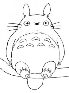 Totoro coloring page 1 - Free printable