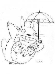 Totoro coloring page 11 - Free printable
