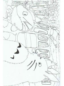 Totoro coloring page 12 - Free printable
