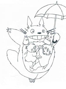 Totoro coloring page 8 - Free printable