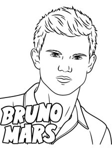 Bruno Mars coloring page 4 - Free printable