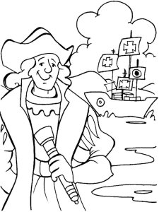 Christopher Columbus coloring page 2 - Free printable