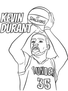 Kevin Durant coloring page 1 - Free printable
