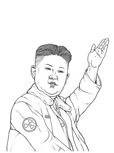 Kim Jong Un coloring page 2 - Free printable