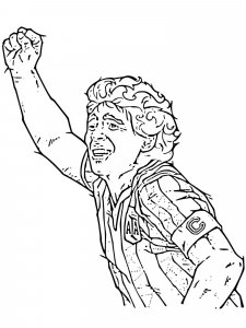 Maradona coloring page 1 - Free printable