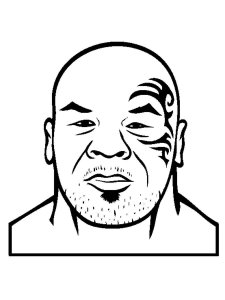 Mike Tyson coloring page 1 - Free printable