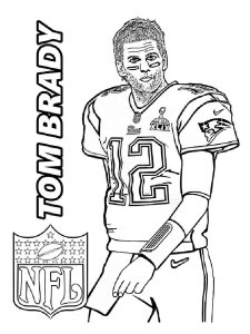 Tom Brady coloring page 3 - Free printable
