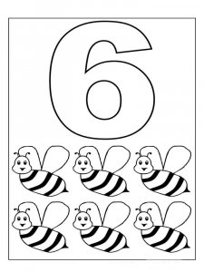 123 number coloring page 4 - Free printable
