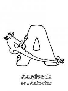 ABC Alphabet coloring page 2 - Free printable