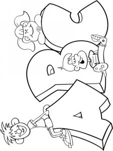 ABC Alphabet coloring page 53 - Free printable