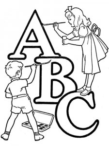 ABC Alphabet coloring page 54 - Free printable