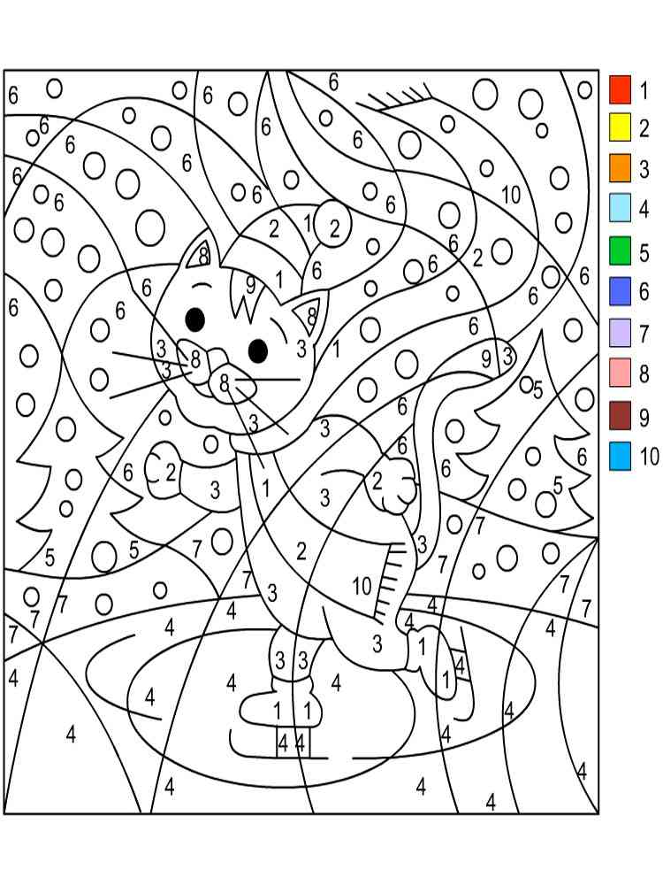 Color by Numbers coloring pages. Download and print Color ...
