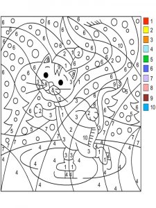 Color by number coloring page 13 - Free printable