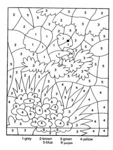 Color by number coloring page 8 - Free printable