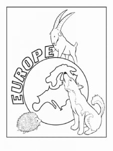 Europe coloring page 1 - Free printable