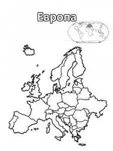 Europe coloring page 2 - Free printable