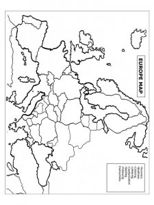 Europe coloring page 3 - Free printable