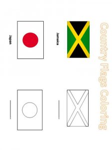 Flags of Countries coloring page 14 - Free printable