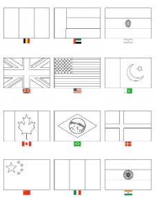 Flags of Countries coloring page 23 - Free printable