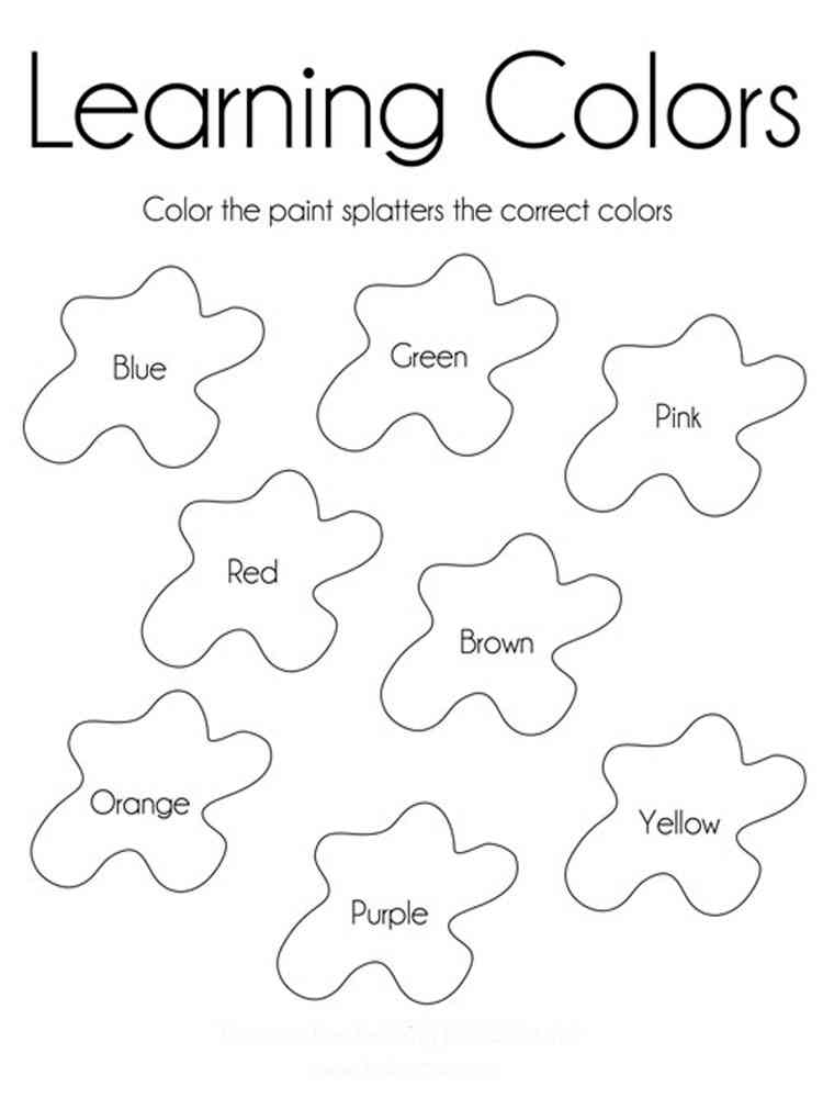 Learning Colors Coloring Pages. Download And Print Learning Colors