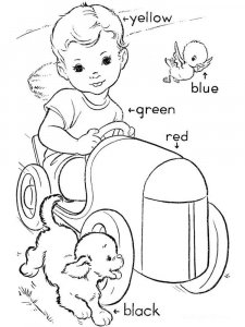 Learning Colors coloring page 13 - Free printable