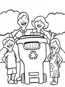 Recycling coloring page 1 - Free printable