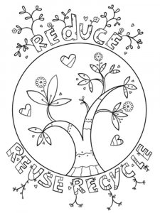 Recycling coloring page 2 - Free printable