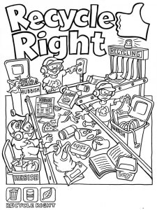 Recycling coloring page 5 - Free printable