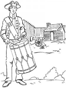 Revolutionary War coloring page 7 - Free printable