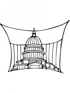 United States Capitol coloring page 10 - Free printable