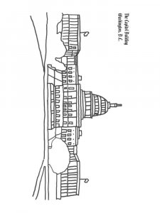 United States Capitol coloring page 11 - Free printable
