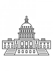 United States Capitol coloring page 7 - Free printable