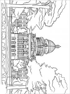 United States Capitol coloring page 8 - Free printable