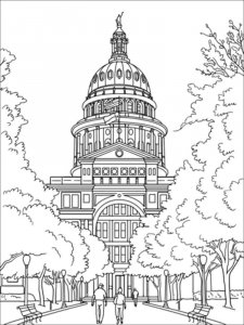 United States Capitol coloring page 9 - Free printable