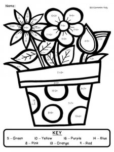 Addition coloring page 14 - Free printable