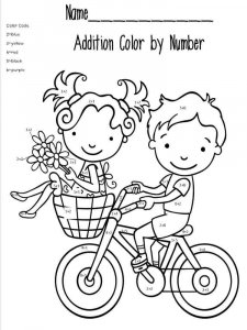 Addition coloring page 16 - Free printable