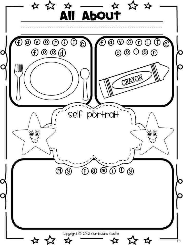 All About Me coloring pages Free Printable All About Me