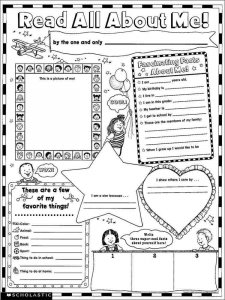 All about me coloring page 8 - Free printable
