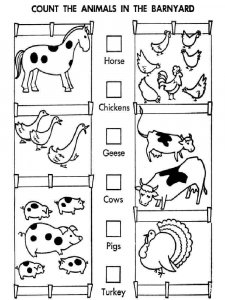 Counting coloring page 6 - Free printable
