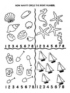 Counting coloring page 7 - Free printable