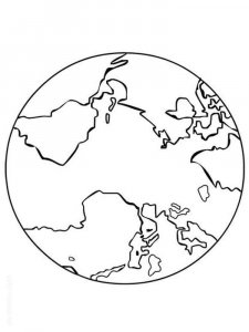 Earth coloring page 1 - Free printable