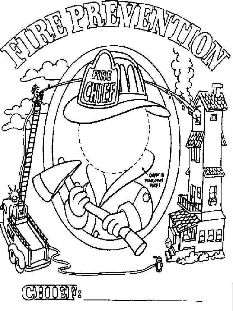 Fire Prevention Coloring Pages Free Printable Educational 10 Kindergarten