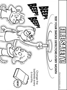 Fire Safety coloring page 4 - Free printable