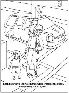 Health and Safety coloring page 2 - Free printable