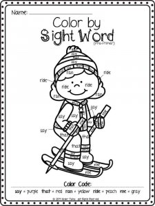 Hidden sight words coloring page 14 - Free printable