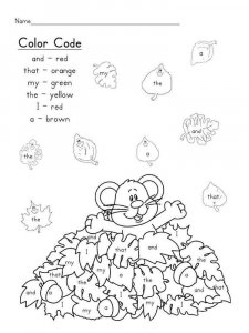 Hidden sight words coloring page 4 - Free printable
