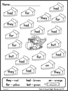 Hidden sight words coloring page 5 - Free printable