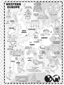 Map coloring page 6 - Free printable