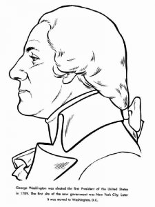 President George Washington coloring page 1 - Free printable